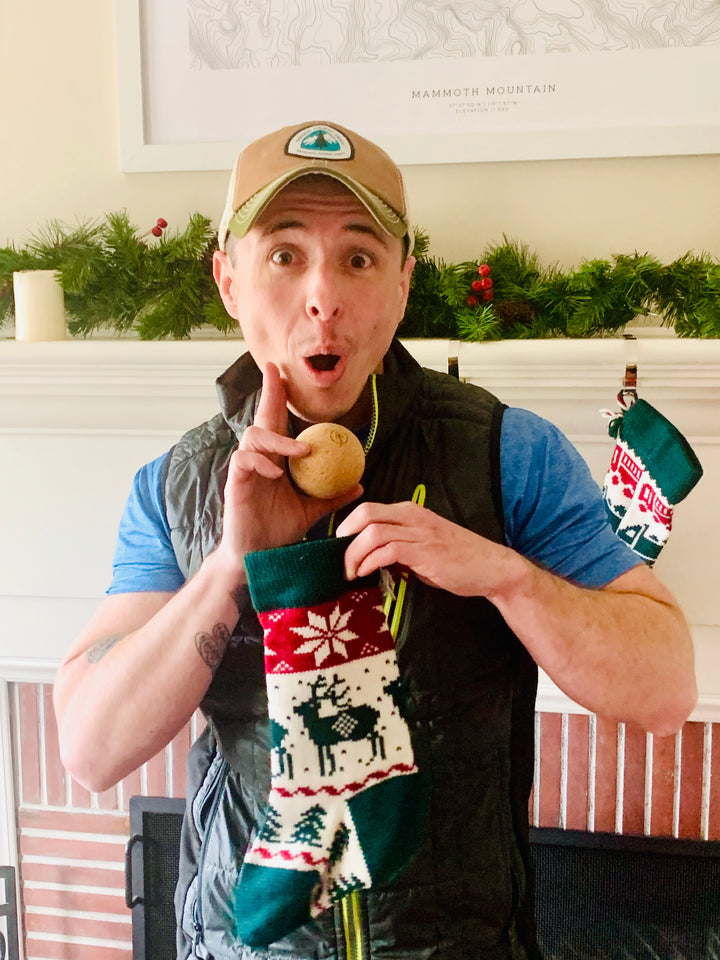 How to Put a Rawlogy Cork Ball into a Christmas Stocking